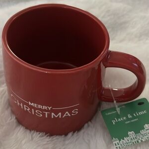 Place & Time Red Merry Christmas Mug 16 oz